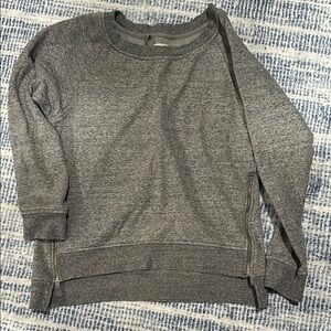 UGG Gray Sweatshirt with Zipper Detail
